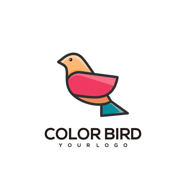 Abstract bird colorful illustration logo