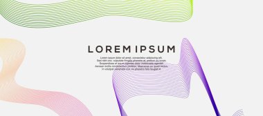 White background with wavy gradient colorful lines