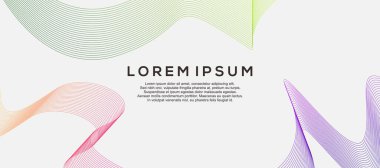 White background with wavy gradient colorful lines