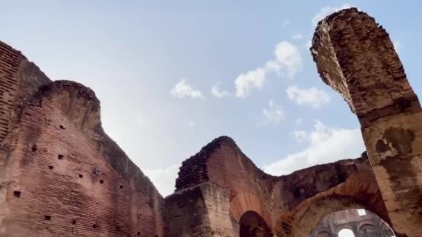 Una Grande Folla Persone Piedi Attesa Entrare Godersi Impressionante Colosseo — Video Stock