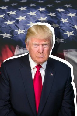 Donald Trump ve ABD bayrağı