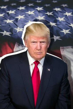 Donald Trump ve ABD bayrağı