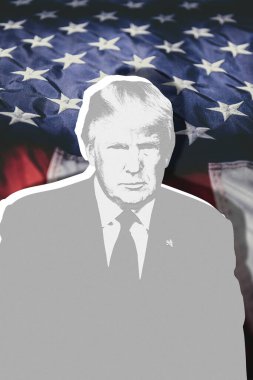 Donald Trump ve ABD bayrağı