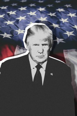 Donald Trump ve ABD bayrağı