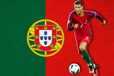 Cristiano Ronaldo ve Portekiz bayrağı - CR7