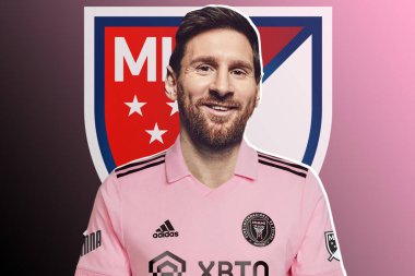Lionel Messi ve MLS arması - Miami takımları