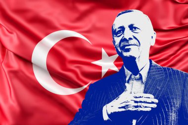 Recep Tayyip Erdoğan ve Türk bayrağı