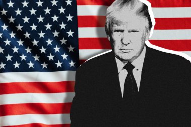 Donald Trump ve ABD bayrağı