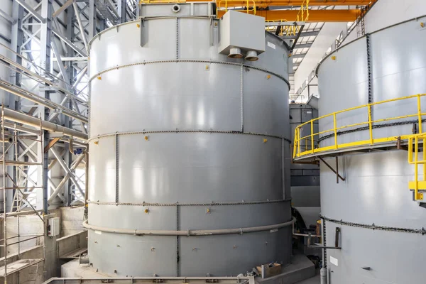 Olie Chemische Opslagtank Mijnbouwfabriek Bovengrondse Opslagtanks Kunnen Worden Gebruikt Materialen — Stockfoto