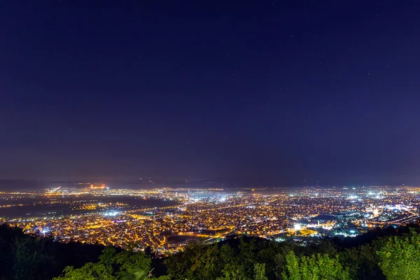 Landscape City Lights Mountain Bursa City Night — Stock Photo, Image