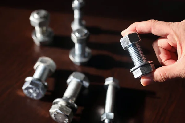 View Bolts Nuts Fasteners Bolt Form Threaded Fastener External Male — Stock Photo, Image