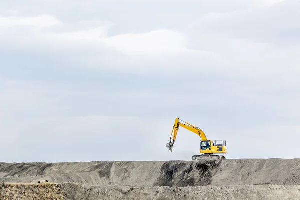 View Excavator Working Construction Site — Stock Photo, Image