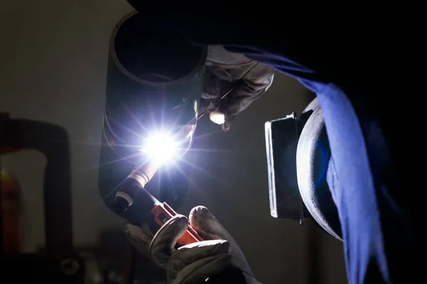 Welder qualification testing with gas tungsten arc welding (gtaw, argon) process of the stainless steel pipe. Welder certification is based on specially designed tests to determine a welder\'s skill.