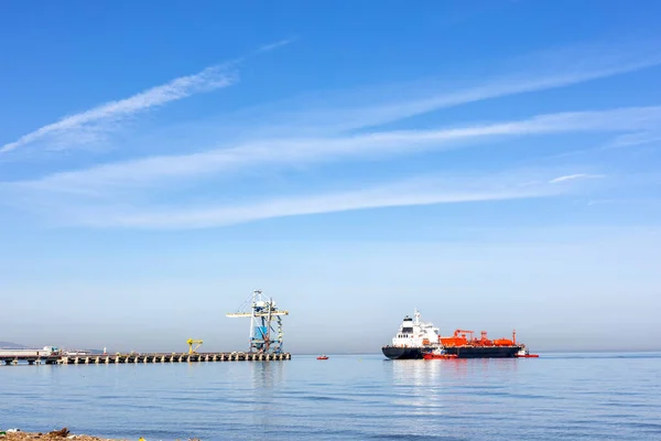 Зріджений Нафтовий Газовий Танкер Буксирні Човни Кораблі Основному Нафтові Танкери — стокове фото