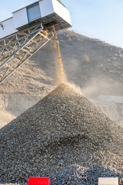 Přenosový Pásový Dopravník Drcení Pro Důlní Těžební Průmysl — Stock fotografie