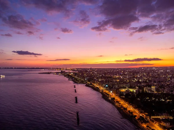 Limassol Cyprus Sunset 2023 — стокове фото