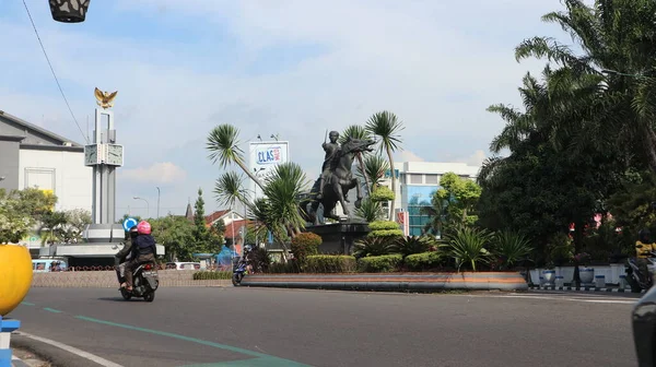 Salatiga Septiembre 2022 Estatua Del Caballo Del Príncipe Diponegoro Rotonda — Foto de Stock