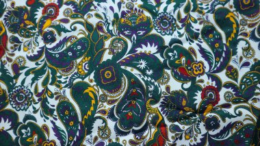 Endonezya batik kumaşı. Kumaş endüstrisi. Batik 'in arkaplan dokusu.