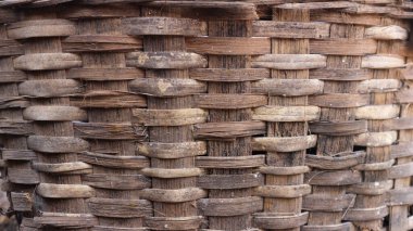 Örgü bambu desenli arka plan. wickerwork.