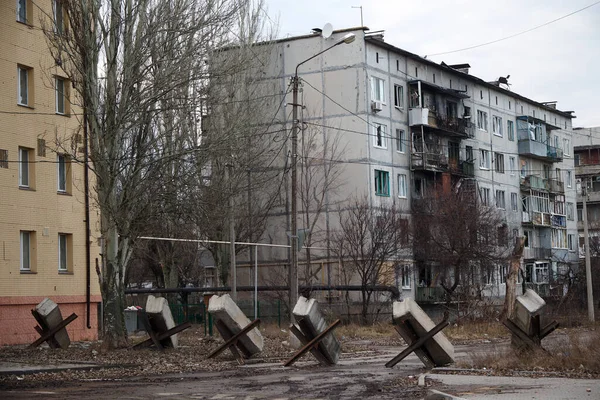 Bakhmut Ukraine Jan 2023 Damaged Destroyed Russian Shelling Rocket Attacks Photos De Stock Libres De Droits