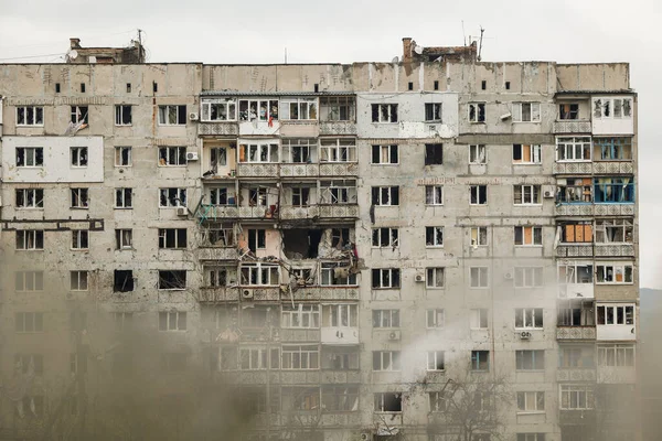 Bakhmut Ukraine Avril 2023 Dommages Destruction Par Des Tirs Russes Image En Vente