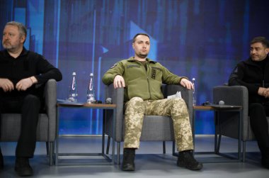 KYIV, UKRAINE 2024-02-25 Ukrayna Askeri İstihbarat Şefi Kyrylo Budanov Kyiv 'deki 