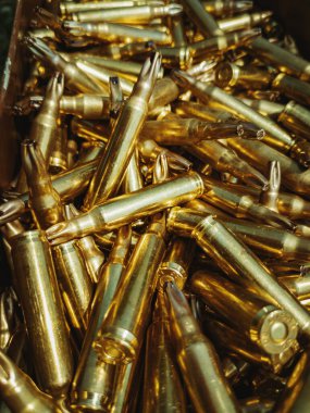 Bir grup NATO boş fişeği (5.56x45mm) kapat