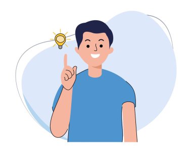 man showing good idea gesture. great idea concept