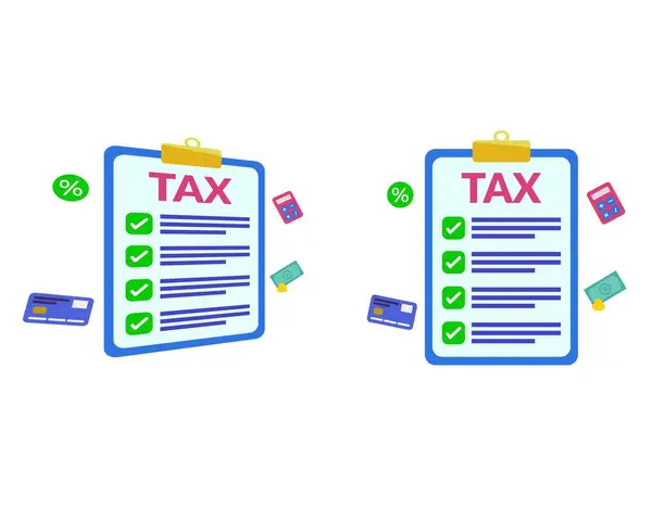 Steuerformular Symbol Steuerformular Ausfüllen — Stockvektor