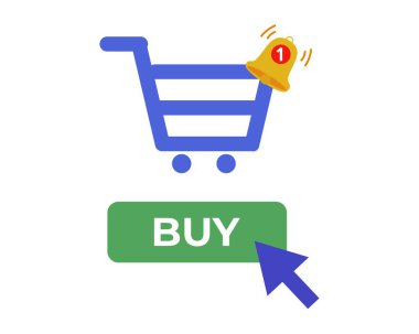 Düğmeli ve tebligatlı bir alışveriş arabası simgesi. Tramvay arabası simgesi