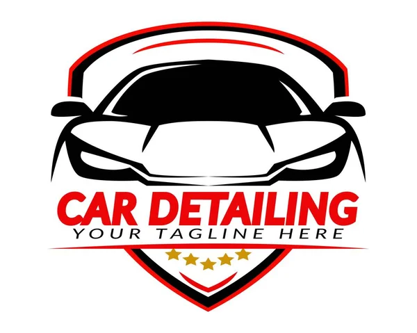 Araba çıkartması için spor araba temizleme logosu