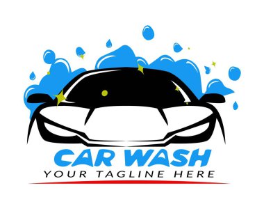 Otomotiv işi için oto yıkama logosu. otomatik temizleme