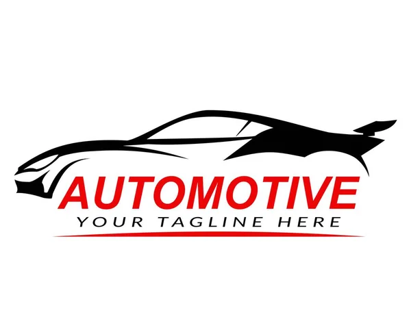 Spor araba otomotiv kulübü için yarış arabası silueti logosu
