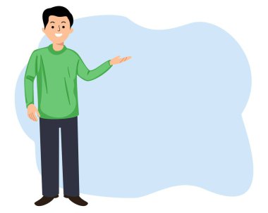 Jest sunumu yapan genç bir adam.