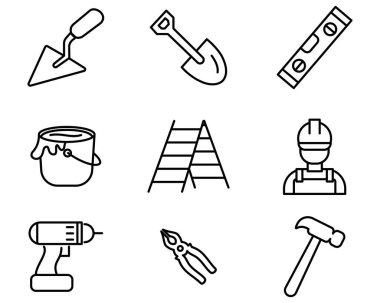 Yapım ve restorasyon için araç tornavida simgesi