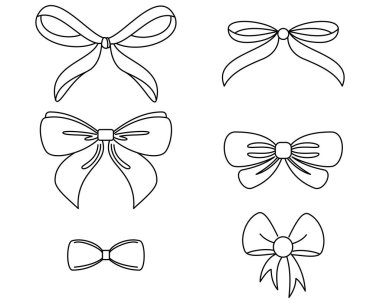 dekorasyon kurdele simgesi satır biçiminde ayarlandı