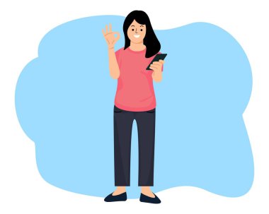 Kadın internet üzerinden akıllı telefon uygulaması kullanıp 