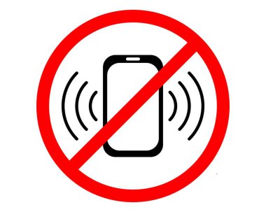 Telefon kullanılmayan alan işareti kırmızı bir dairede gösterilir.