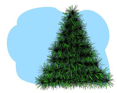 Noel ağacı illüstrasyon ile Noel arka plan