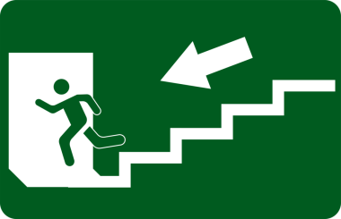 Acil merdiven işareti. Acil çıkış işareti. Düz tabela koleksiyonu. Çeşitli çıkış işaretleri. Kaçış yolu işareti. acil durum yolu