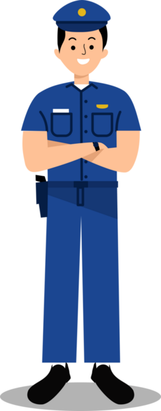 Erkek polis gururla ayakta duruyor. Polis ayakta duruyor. Erkek polis poz veriyor. Halk Mesleği