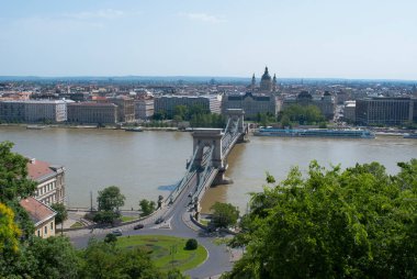 Budapeşte Köprüsü Nehri Panoarma Şehri Macaristan