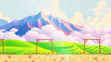 Yumuşak Günbatımı Işığıyla Huzurlu Tepe Manzarası