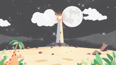 Bitkilerle dolu Sandy Adası, Ay