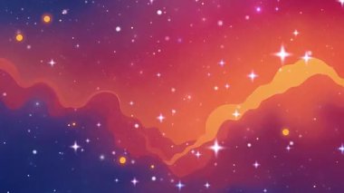 Yıldızlar ve ışıklar arka planına sahip soyut Kozmik Galaksi