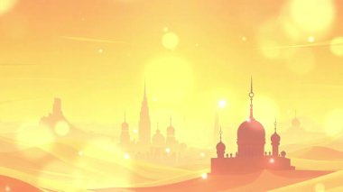 Altın Kumlarla Görkemli Çöl Kalesi Manzarası