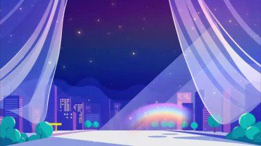 Yeşillik ve Ağaçlarla çevrili yemyeşil şehir binaları