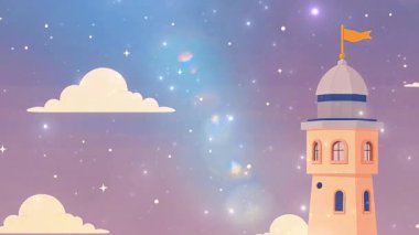 Renkli Gökyüzü Işıkları Modern Bir Binanın Üzerinde