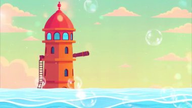 Aylı gece gökyüzü manzarası