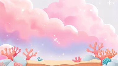 Dalgalı ve Altın Günbatımlı Sahilsel Manzara